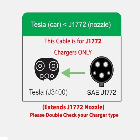 كابل تمديد شاحن Tesla EV موديل Tesla 3/X/Y/S 20' 40A؛ 99.9% نحاس عالي الطاقة 40A من تسلا إلى وصلة شحن تسلا. قم بتمديد شاحن Tesla العالمي بمقدار 20 قدمًا وشحنه بسرعة 40 أمبير TT in Kuwait