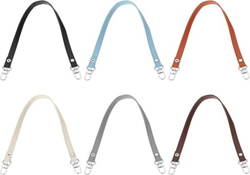 PATIKIL Leather Purse Handle Strap, 6 Pcs 13 Inch Leather Purse Strap Replacement DIY Women Clutch Bag Handbag Top Handle Strap Repair Accessories, Black/Grey/Blue/Yellow/Beige/Brown in Kuwait
