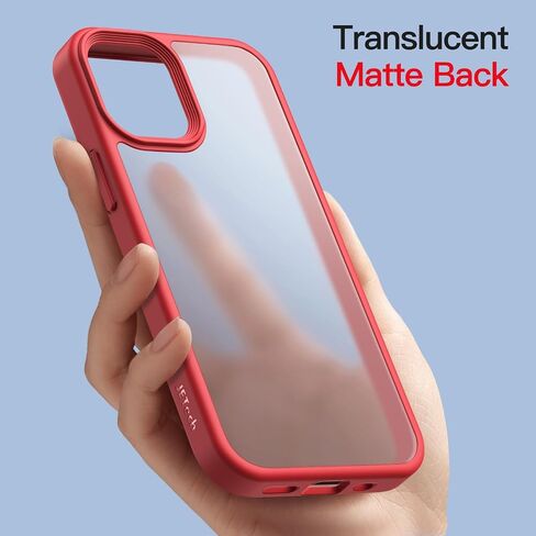 JETech Matte Case for iPhone 12/12 Pro 6.1-Inch, Shockproof Military Grade Drop Protection, Frosted Translucent Back Phone Cover, Anti-Fingerprint (Black) in Kuwait