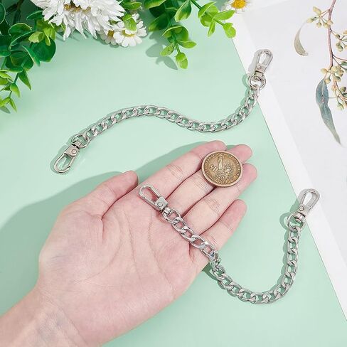 UniCraftale 2pcs سلسلة موسع الأكياس 7.87 "Platinum Handbag حزام السوار موسع سلسلة محفظة سوار سوارس سلاسل أكياس مع مشابك دوارة الاستبدال أكياس للنساء محفظة حقائب اليد لوازم أكياس in Saudi Arabia