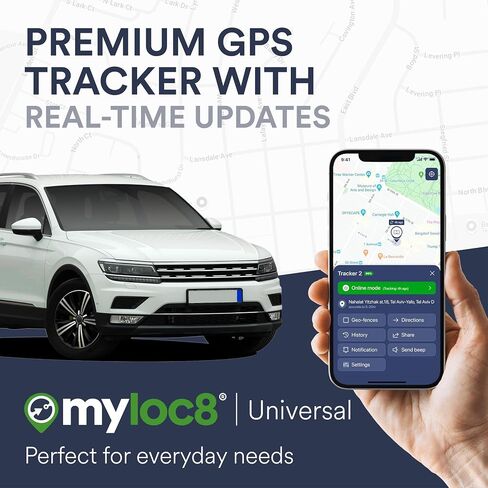 GPS Tracker from MyLoc8 - Universal for Vehicles, Trucks, Trailers, Bikes, Cars, Luggage and Loved Ones, Long Battery Life, Live Location Globally, 4G LTE SIM Included, Subscription Required in Saudi Arabia