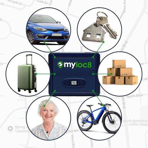GPS Tracker from MyLoc8 - Universal for Vehicles, Trucks, Trailers, Bikes, Cars, Luggage and Loved Ones, Long Battery Life, Live Location Globally, 4G LTE SIM Included, Subscription Required in Saudi Arabia