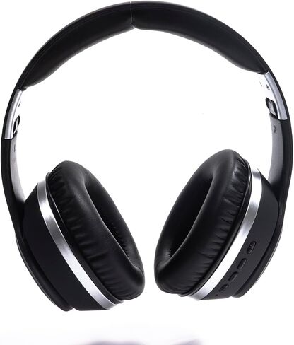 RadioShack Noise-Cancelling Over-Ear Headphones, Wireless Bluetooth Headphones with 400MAH Battery, Gray in Kuwait