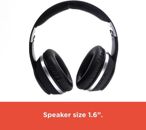 RadioShack Noise-Cancelling Over-Ear Headphones, Wireless Bluetooth Headphones with 400MAH Battery, Gray in Kuwait