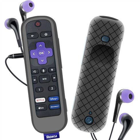 علبة Roku Voice Remote Pro ، تغطية لسماعات الرأس Roku عن بُعد قابلة لإعادة الشحن. in Kuwait