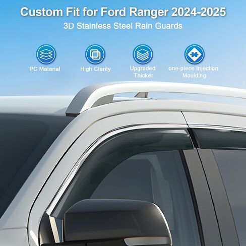 واقيات المطر متوافقة مع Toyota 4Runner 2010-2023 منحرفات النوافذ الجانبية، واقيات المطر، واقيات المطر، واقيات المطر خارج القناة، حاجب فتحة التهوية - 4 قطع in Kuwait