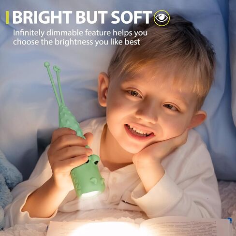 LOVERUIS Rechargeable Flashlights for Boys Kids Flashlight Cool Shark Dimmable Silicon Flash Light with Keychain Camping, Birthday Gift for Boys Toddler Ages 3-12 in Kuwait
