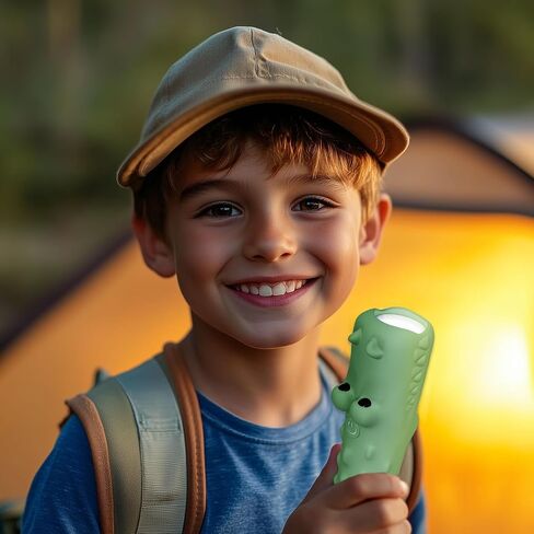 LOVERUIS Rechargeable Flashlights for Boys Kids Flashlight Cool Shark Dimmable Silicon Flash Light with Keychain Camping, Birthday Gift for Boys Toddler Ages 3-12 in Kuwait