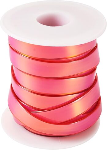 Beadthoven 5.47 Yards 1/2" Blue Silicone Ribbon Holographic Iridescent PVC Ribbon Rainbow Flat Lanyard Strap String Ribbon for Keychain Wristlet Bracelet DIY Craft Jewelry Making Supplies in Kuwait