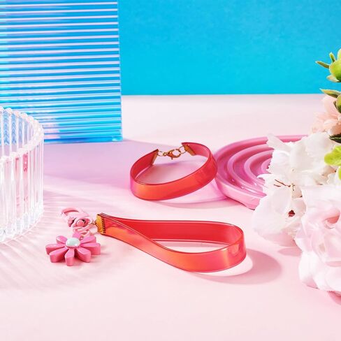 Beadthoven 5.47 Yards 1/2" Blue Silicone Ribbon Holographic Iridescent PVC Ribbon Rainbow Flat Lanyard Strap String Ribbon for Keychain Wristlet Bracelet DIY Craft Jewelry Making Supplies in Kuwait