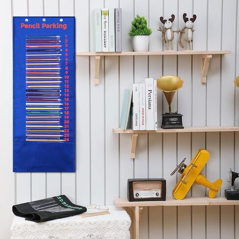 Yexiya 2 قطعة قلم رصاص وقوف السيارات جيب الرسم البياني قلم رصاص جيب الرسم البياني الفصول الدراسية قلم رصاص موزع منظم حامل جيوب الجدار آلة حاسبة للأطفال المعلمين تخزين المدرسة 31.5 × 11.5 بوصة (أسود) in Kuwait