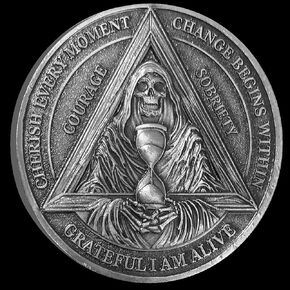 Serenity and Courage Sobriety Chip - Inspirational Recovery Medallion AA Coin with Timeless Design