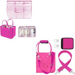 غلاف حزام XYFUUEE لإكسسوارات حقيبة BOGG ، وأشرطة استبدال Crossbody القابلة للتعديل ، وإدراج منظم أكياس الشاطئ لإكسسوارات حقيبة BOGG كبيرة