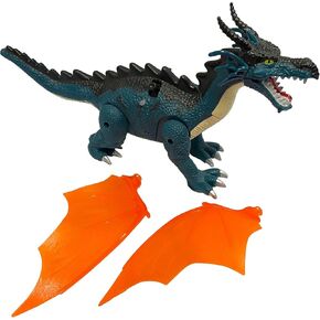 Geospace New Dragon Walking Dinosaur Toy – Smoke Breathing Walking Dinosaur Dragon Toy with Walking Motions, Lights & Roaring Sound Effects (T-Rex)