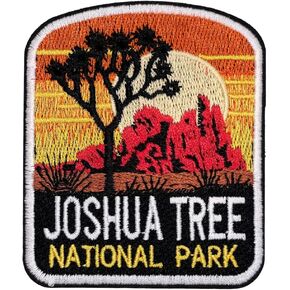 Joshua Tree National Park Patch – 3 inches, Cool National Park Patches Collection – Iron On/Sew On Embroidered Travel Patches for Backpacks
