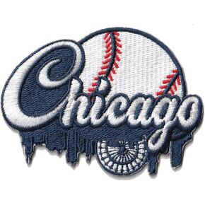 SMC Store City of Chicago Baseball Logo Patch Patch Embroidery Baseball Fan Team Team Iron on Sew on Patch المطرزة
