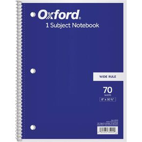 دفتر ملاحظات Oxford 1 موضوع ، 8 × 10-1/2 ، قاعدة واسعة ، 70 ورقة (65002)