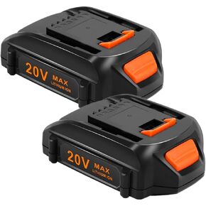 Upgraded 2Pack 3.5Ah 20V Replacement for Worx Battery 20V Max Lithium-ion Battery Compatible with Worx Battery WA3520 WA3525 WG151s WG155s WG251s WG255s WG540s WG545s WG890 WG891 Tools Batteries