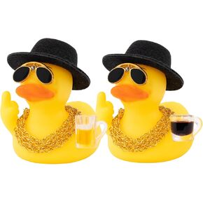 Wonuu Rubber Duck Car Ornament Funny Office Office Gifts Duck Car Dashboard Decoration
