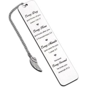 Baptism Gifts Christian Bookmark for Women Men First Communion Gifts Inspirational Religious Bookmarks Gifts Confirmation Bookmark for Women Christians Easter Basket Stuffers for Teens Girls Boys