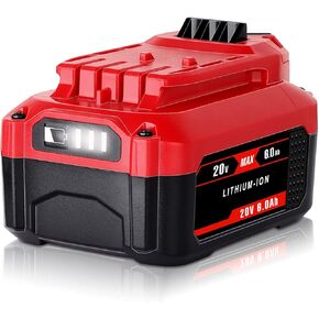 2PACK DSANKE CMCB204 6.0Ah 20V Lithium-ion Battery Replacement for Craftsman V20 Lithium Ion Battery CMCB204 CMCB204-2 CMCB202 CMCB202-2 CMCB201 Craftsman V20 Battery
