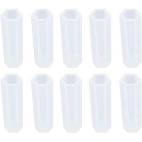 10 PCS/Set Crystal Point Tower Tower epoxy appoxy moldly mould silicone mould ، 5*1.5cm ، كما تظهر الصورة