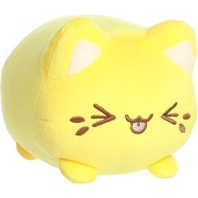 Aurora® Enchanting Tasty Peach® Meowchi Stuffed Animal - Bright & Colorful Design for Room Decor for Adults, Kids, and Birthdays - Lemon 7 Inches