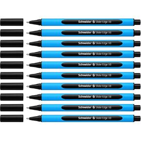Schneider Slider Edge Pastel XB (عريض إضافي) قلم الحبر ، 1.4 مم ، برميل أزرق فاتح ، ألوان حبر متنوعة ، موقف قابل للتعديل من 8 أقلام (152289)