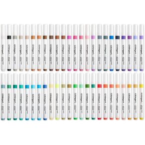 KINGART Acrylic Paint Markers (409-49), 48 Colors - 2mm Bullet Tip, Water-based Ink for Art, Illustrations, Calligraphy - Odorless, Non-toxic, Ideal for Most Surfaces
