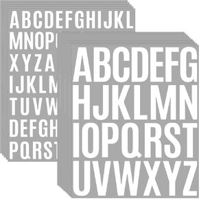 650pcs Letter Stickers 15 Sheets 1+2Inch Alphabet Stickers Vinyl Stick White Self Adhesive Waterproof for Bulletin Board Letters Kit Mailbox Numbers Labels DIY Crafts Art Making (White)