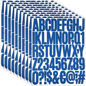 10 صفائح/500pcs ملصقات الفينيل الأبجدية والأرقام ، وأرقام رسائل لاصقة وشارات العلامات ، ملصقات الأحرف الأولى من ملصقات الرسائل الرأسمالية المقاومة للماء لفنون القصاصة الصناديق للبريد (الأحمر)