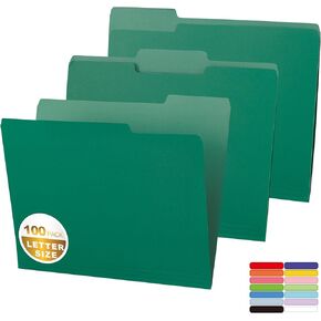 36 Packs Colored File Folders,Black File Folders Letter Size,1/3 Cut Tabs File Folder,Two-Tone File Folders for School,Office,and Home Organization