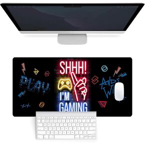 ألعاب Mouse Pad Desk Pad للوحة المفاتيح ، وسادة الماوس للعبة لغرفة نوم غرفة المعيشة ، وديكور المنزل لاعب اللعبة ، وسادة فأر الهدايا مع قاعدة مطاطية مضادة للانزلاق (اللون ، 23.6x11.8in/60x30 سم)