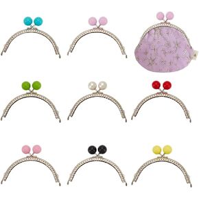 UniCraftale 8pcs 5.11inch Coin Presp Clasp 8 Colors Metal Presh Frame Arch Kiss Bag Bag Clasp Lock Retro Bracks for Pres