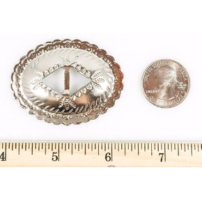 الخيوط الخطرة Conchos 1 1/2 "Oval Classic Western ، Nickel 20 قطعة #50385