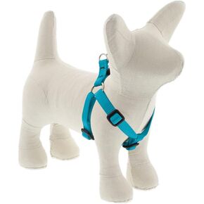 Small Adjustable Step in Dog Harness by Lupine 1/2" Wide Aqua with 12-18" Adjustable Girth