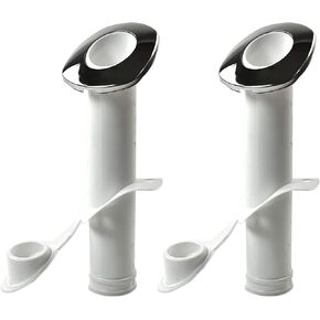 Marine City White Nylon Flush Mount Rod حامل UV مستقر 30 درجة مع غطاء الغطاء و 316 طوقا من الفولاذ المقاوم للصدأ in Kuwait