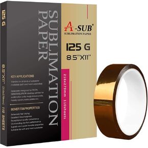ورقة تسامي A-sub 125g 110 صفائح مع شريط مقاوم للحرارة 1 بوصة 1 بوصة ، مجموعة تسامي للحرف DIY ، لنقل الصحافة الحرارية