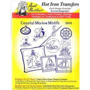 Aunt Martha's Coastal Marine Motifs Hot Iron Embroidery Transfer