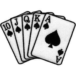 Cypress Collectibles Royal Flush Iron-On Patch Patch Poker Las Vegas Play