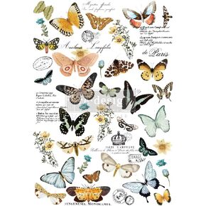 Redesign With Prima Decor Transfers® Butterfly Dance Total Sheet Size 24"x35",Cut Into 3 Sheets 655350647636