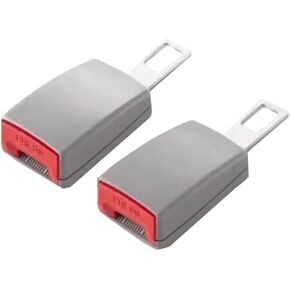 2 Pcs Belt Buckle Extender Black，Makes Receptacle Stand Upright for No-Hassle Buckling,Gray