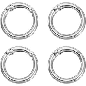 PATIKIL Spring O Rings, Metal Round Clips Keyrings Snap Buckle Clasps for Keychains Bags Purses Straps Dog Leashes DIY Crafts