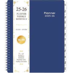 Student Planner 2025-2026 - School Planner 2025-2026 from July 2025- June 2026, 9" × 11", Student Lesson Book with 368 Stickers, Monthly Tabs, 3-Hole Punched, Perfect for Academic year