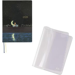 Hobonichi Techo 2025 HON (Blue) and Clear Cover for A6 Size HON