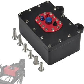 RC Crawler Cell Box ، CNC الألومنيوم سبيكة 1:10 مربع مستقبل خلايا الوقود المقياس لـ 1/8 1/10 RC Rigs Crawler Capra RR10 SCX10 PRO VS4-10 TRX4 TRX6 TF2 D90 CC02 (Blue)