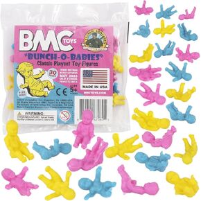 BMC Classic Plastic Army Babies - OD Green Tan Gray 30pc Doll Figures - US Made