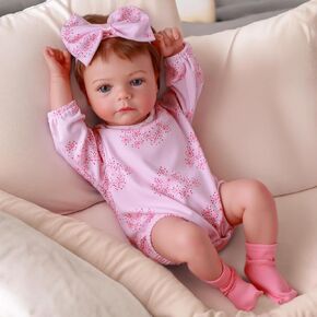 BABESIDE Lifelike Reborn Baby Dolls - 17 Inch Cute Realistic Newborn Baby Doll Handmade Real Life Baby Dolls Girls with Toy & Gift Box for Kids Age 3+