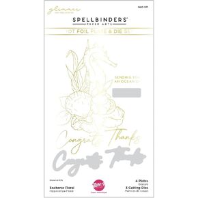 papercrafts spellbinders ، inc spellbinders glimmer لوحة احباط الساخنة وموت مجموعة seahorse الأزهار من الفجر وولالاجلي ، المعادن