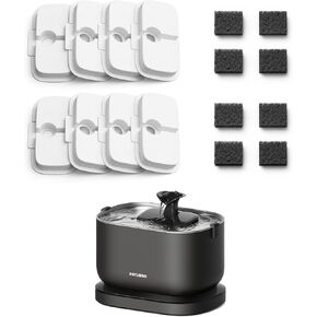 Petlibro 8 مرشحات بديلة لـ Dockstream Pet Water Fountain PLWF105 PLWF115 PLWF005 ، 4 أشهر مجموعة من المرشحات لنافورة ماء Cat